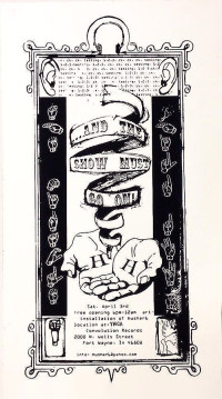 And The Show Must Go On Exhibit Poster - 1-color screen print on white paper