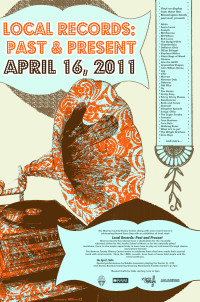 Local Records Past and Present Poster - 5-color screen print on beige French paper