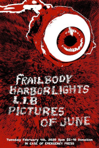 Frail Body at ICOEP Poster - 2-color screen print on red French paper
